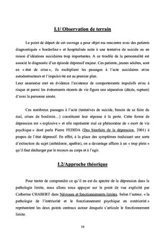 Angoisse et expérience de la perte dans la pathologie état-limite