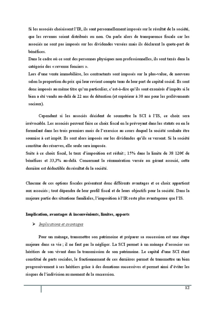 SCI et Transmission Patrimoniale
