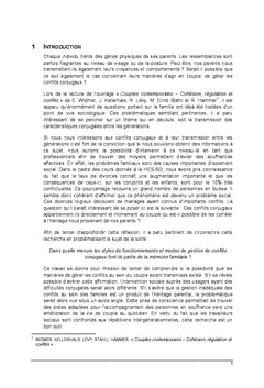 Interactions conjugales et transmissions intergénérationnelles