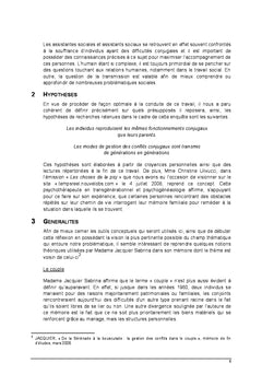 Interactions conjugales et transmissions intergénérationnelles