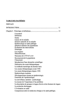 Éléments épidémiologiques en santé publique