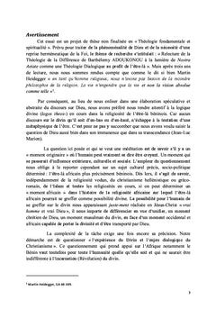 " Du moment vodun" au "moment chrétien" de Dieu