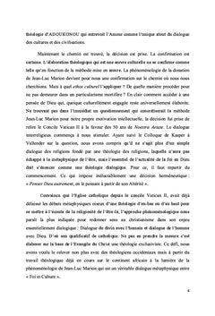 " Du moment vodun" au "moment chrétien" de Dieu