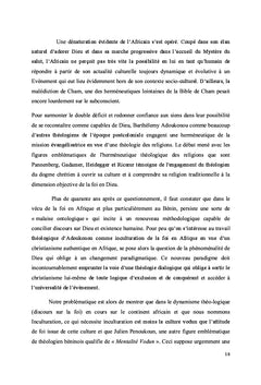 " Du moment vodun" au "moment chrétien" de Dieu