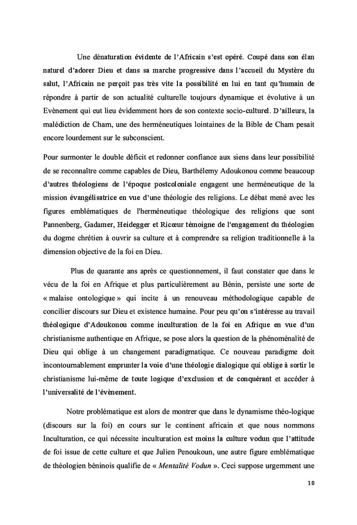 " Du moment vodun" au "moment chrétien" de Dieu