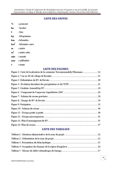 Etude d'adaptation des technologies avancées d'irrigation avec la GIRE
