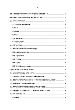Etude Comparative du Rendement d'Allium Sativum L. (AIL)