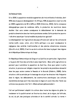 Etude Comparative du Rendement d'Allium Sativum L. (AIL)