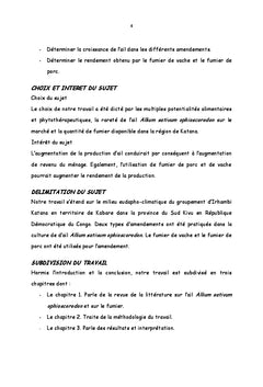 Etude Comparative du Rendement d'Allium Sativum L. (AIL)
