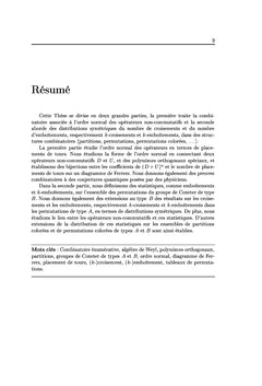 Combinatoires des operateurs non-commutatifs