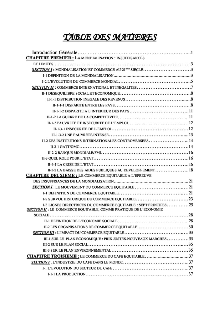 Le Commerce Equitable