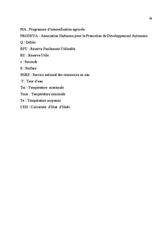 Diagnostic du périmètre irrigué de Duquesnay
