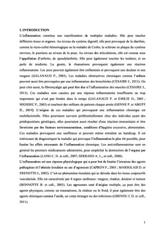 Etude de l'activite anti-inflammatoire de l'extrait RH1112