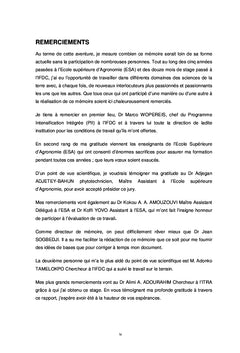 Rentabilite et adoption du Mucuna pour la Fertilite des sols au Togo