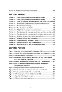 Rentabilite et adoption du Mucuna pour la Fertilite des sols au Togo