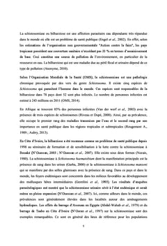 Schistosomiase urinaire dans la localite d'Ahoue (cote d'Ivoire)