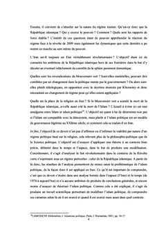 La République islamique d'Iran face au Mouvement vert