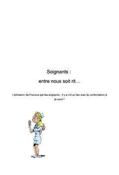 L'humour entre les soignants, un lien avec la mort?