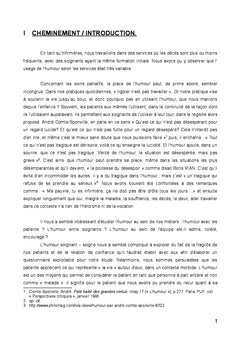 L'humour entre les soignants, un lien avec la mort?