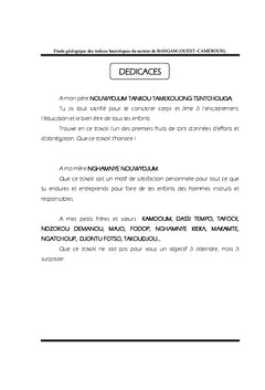 Les formations bauxitiques du secteur de Bangam (Ouest-Cameroun)