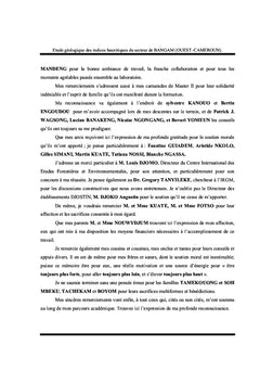 Les formations bauxitiques du secteur de Bangam (Ouest-Cameroun)
