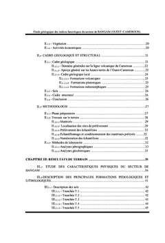 Les formations bauxitiques du secteur de Bangam (Ouest-Cameroun)