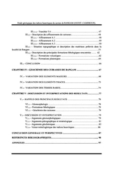Les formations bauxitiques du secteur de Bangam (Ouest-Cameroun)