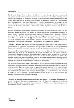Management des risques chimiques dans le cadre de la pénibilité