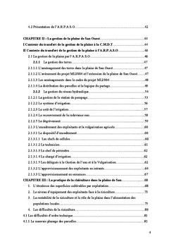 La gestion paysanne de la plaine de San Ouest : enjeux et Perspectives