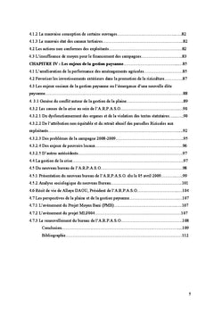 La gestion paysanne de la plaine de San Ouest : enjeux et Perspectives