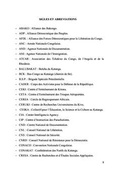Le Sort des Katangais sous le Régime de Mobutu