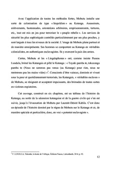 Le Sort des Katangais sous le Régime de Mobutu
