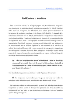 La transposition didactique des microphotographies