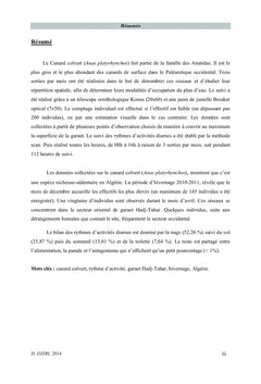 Hivernage du canard colvert dans les zones humides du N-E algérien
