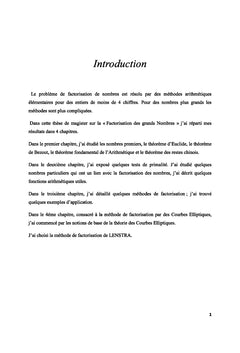 Factorisation des grands nombres