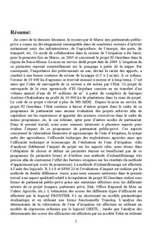 Impact du Partenariat Public-Privé en irrigation