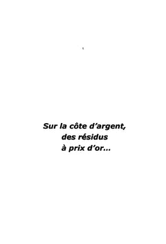 Sur la côte d'argent, des résidus à prix d'or