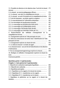 Etude de l'effet des aides didactiques sur l'activité résumante en FLE