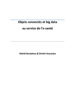 Objets Connectés et Big Data au service de l'E-santé