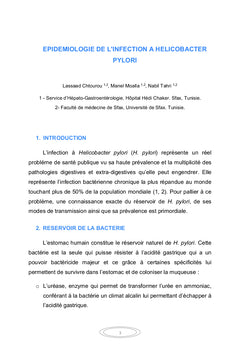 L'infection à Helicobacter pylori