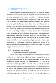L'infection à Helicobacter pylori