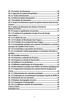 Relation fracturation-morphologie et implications hydrogéologiques