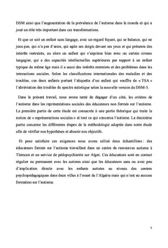 Les représentations sociales de l'autisme chez les éducateurs