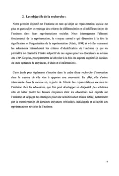 Les représentations sociales de l'autisme chez les éducateurs