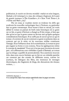 Le roman de l'ère numérique