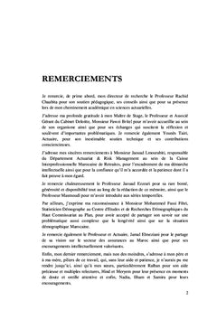 Mortalité en mouvement: Modélisation du risque de longévité au Maroc