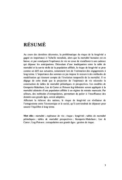 Mortalité en mouvement: Modélisation du risque de longévité au Maroc