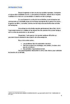 Mécanisme sur la gestion de stock magasin cas de la Bralima 2006-2011