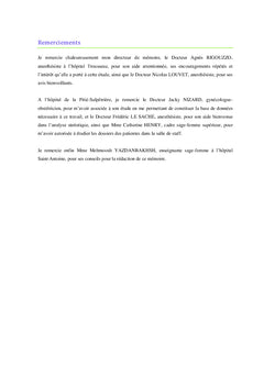 Evaluation de l'efficacité du ballon de Bakri