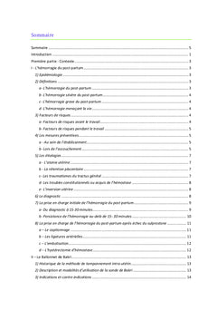 Evaluation de l'efficacité du ballon de Bakri